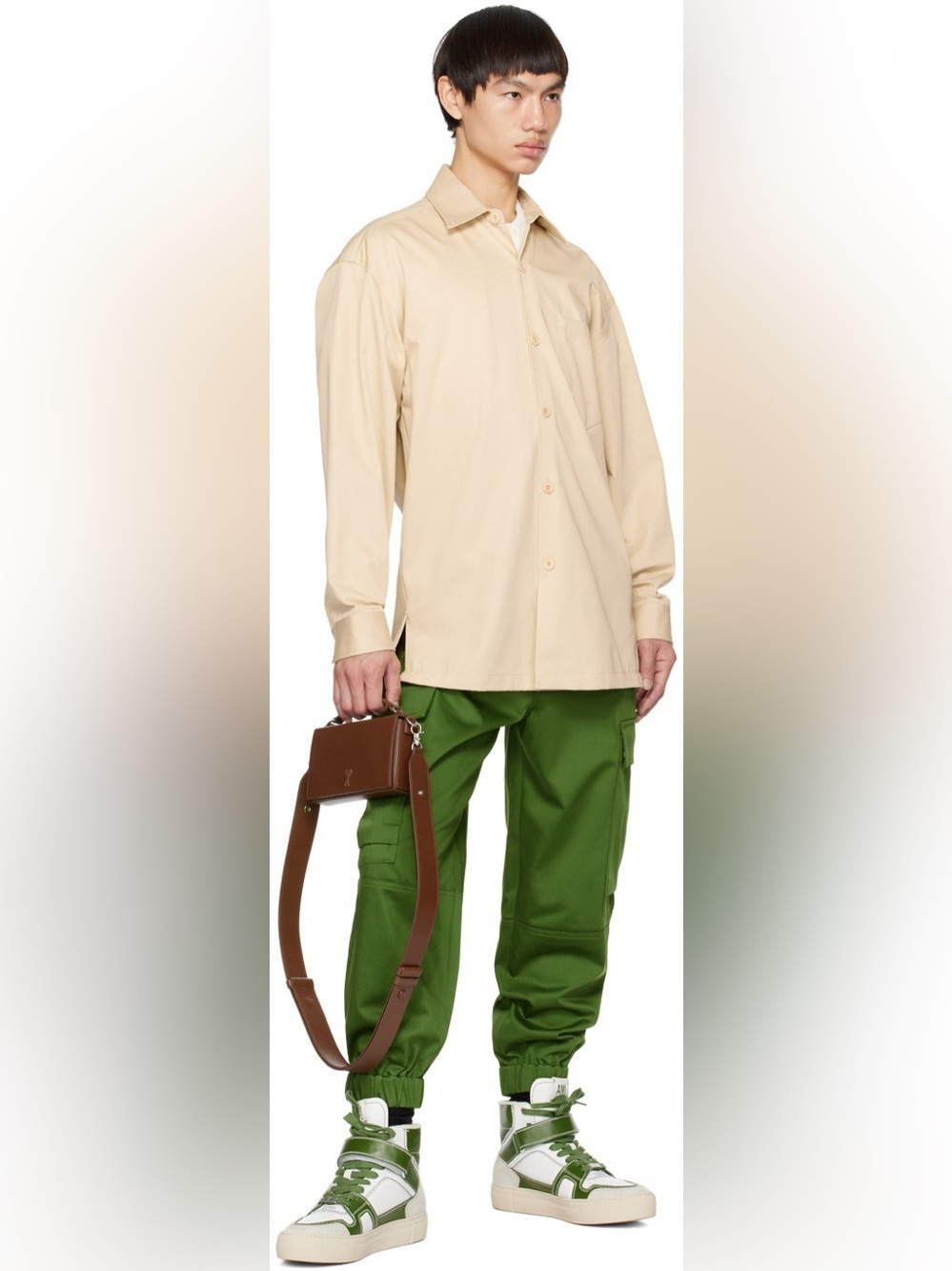 AMI Paris Men’s Green Jogger Trousers Size L — Quiet Luxury